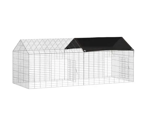 Truša Būris Sudraba 400 X 78 X 78 Cm Cinkots Tērauds Vidaxl