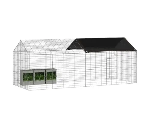 Truša Būris Sudraba 400 X 78 X 78 Cm Cinkots Tērauds Vidaxl