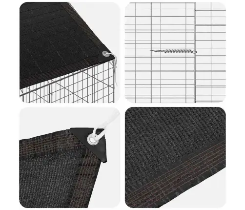 Truša Būris Sudraba 400 X 78 X 78 Cm Cinkots Tērauds Vidaxl