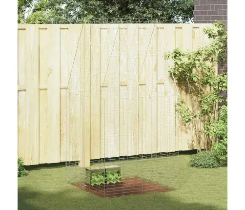 Triušių Narvas Sidabro 400 X 100 X 210 Cm Cinkuota Plienas