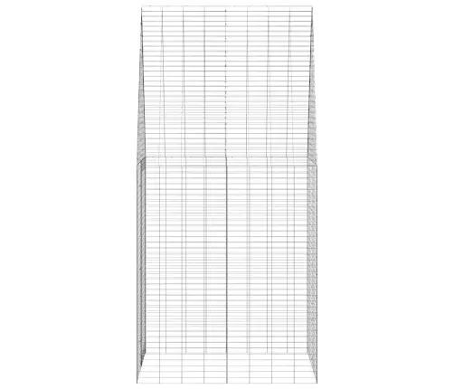 Triušių Narvas Sidabro 400 X 100 X 210 Cm Cinkuota Plienas