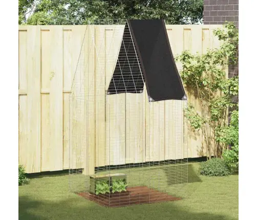 Triušių Narvas Sidabro 100 X 100 X 210 Cm Cinkuota Plienas