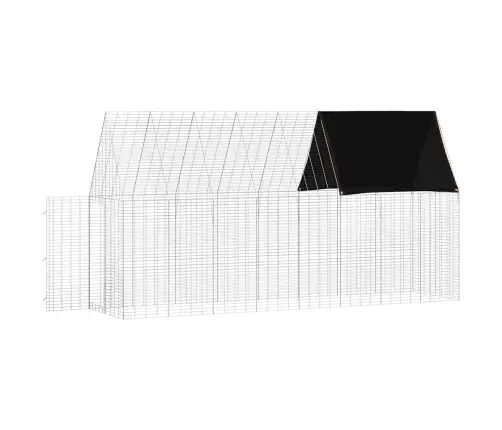 Triušių Narvas Sidabro 400 X 100 X 210 Cm Cinkuota Plienas