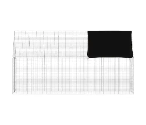 Triušių Narvas Sidabro 400 X 100 X 210 Cm Cinkuota Plienas