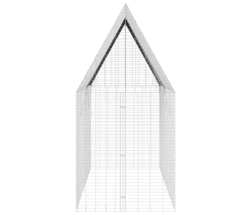 Triušių Narvas Sidabro 400 X 100 X 210 Cm Cinkuota Plienas