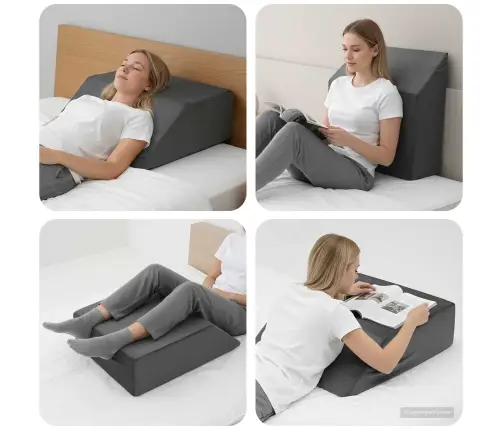 Kājas Spilvens Vienkrāsains Pelēka Vidaxl