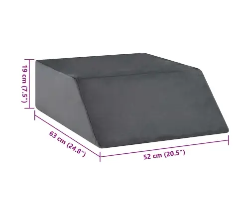 Kājas Spilvens Vienkrāsains Pelēka Vidaxl