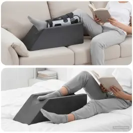 Kāju Spilvens Vienkrāsains Pelēka 68 X 25 X 21,5 Cm Vidaxl