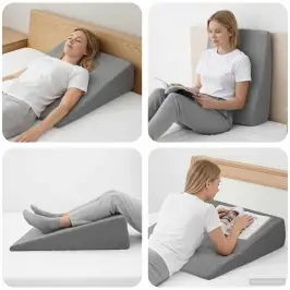 Spilvens Ar Slīpu Formu Vienkrāsains Pelēka 69 X 64 X 19 Cm Vidaxl