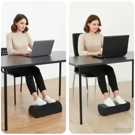 Kājas Atbalsta Spilvens Vienkrāsains Melna 42 X 18 X 13 Cm Vidaxl