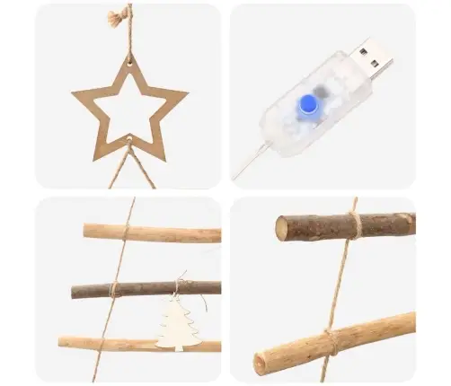 Ziemassvētku Eglīte Su 50 Led Dabiska 120 Cm Masīvkoka Osis Vidaxl