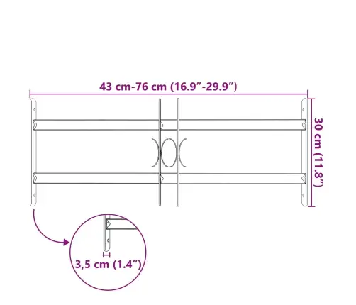 Loga Restes Melna 76 X 30 Cm Tērauds Ar Pulverkrāsas Pārklājumu Vidaxl
