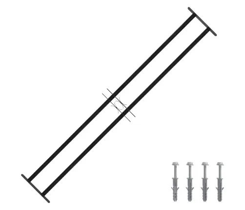 Loga Restes Melna 176 X 30 Cm Vidaxl