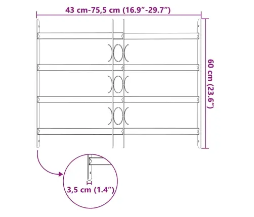 Loga Restes Melna 75.5 X 60 Cm Vidaxl