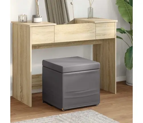 Krēsls Pelēka 41 X 41 X 40 Cm Mākslīgā Āda Un Inženierijas Koks Vidaxl