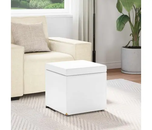 Krēsls Balts 41 X 41 X 40 Cm Mākslīgā Āda Un Inženierijas Koks Vidaxl