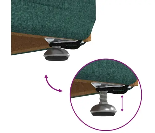 Krēsls Tumši Zaļš 61 X 41 X 40 Cm Audums Un Inženierijas Koks Vidaxl