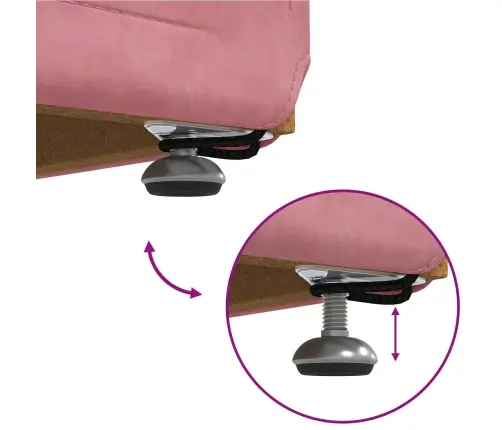 Sūpynes Rožinė 61 X 41 X 40 Cm Velvetas Ir Inžinerinė Medis