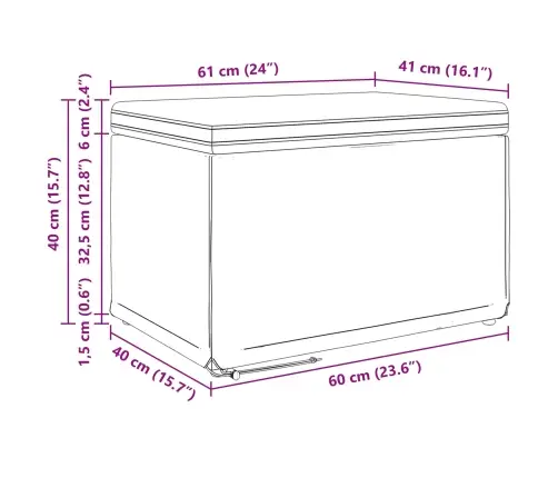 Krēsls Pelēka 61 X 41 X 40 Cm Mākslīgā Āda Un Inženierijas Koks Vidaxl