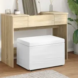 Krēsls Balts 61 X 41 X 40 Cm Mākslīgā Āda Un Inženierijas Koks Vidaxl