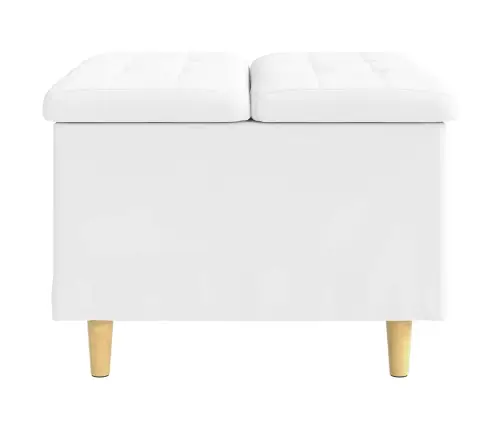 Glabāšanas Osmanis Balts 60 X 60 X 45 Cm Mākslīgā Āda Vidaxl