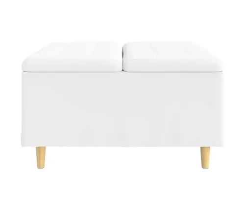 Poga Krēsls Ar Spilvenu Balts 80 X 80 X 45 Cm Mākslīgā Āda Vidaxl