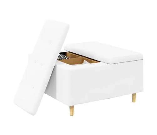 Poga Krēsls Ar Spilvenu Balts 80 X 80 X 45 Cm Mākslīgā Āda Vidaxl