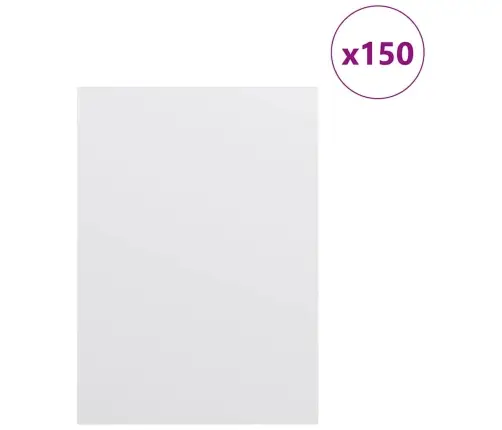 Dekoratīvie Paneļi 150 Pcs Balts 15 X 21 X 0.3 Cm Vidaxl