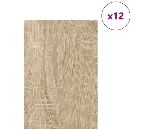 Dekoratyvinės Panelės 12 Pcs Sonoma Ąžuolas 40 X 60 X 0.3 Cm