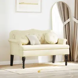 Čestafīlda Sola Krēmkrāsa 120.5 X 65 X 75 Cm Mākslīgā Āda Vidaxl