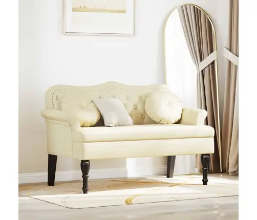 Čestafīlda Sola Krēmkrāsa 120.5 X 65 X 75 Cm Mākslīgā Āda Vidaxl