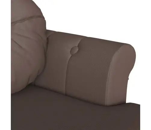 Česterfildo Suolas Ruda 120,5 X 65 X 75 Cm Dirbtinė Oda