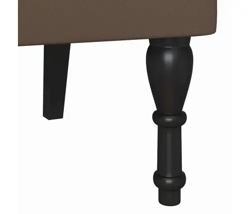 Česterfildo Suolas Ruda 120,5 X 65 X 75 Cm Dirbtinė Oda