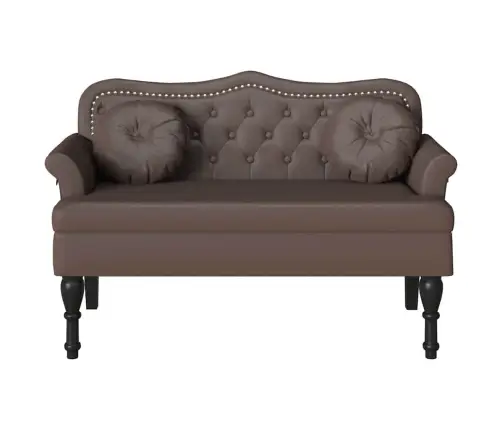 Česterfildo Suolas Ruda 120,5 X 65 X 75 Cm Dirbtinė Oda