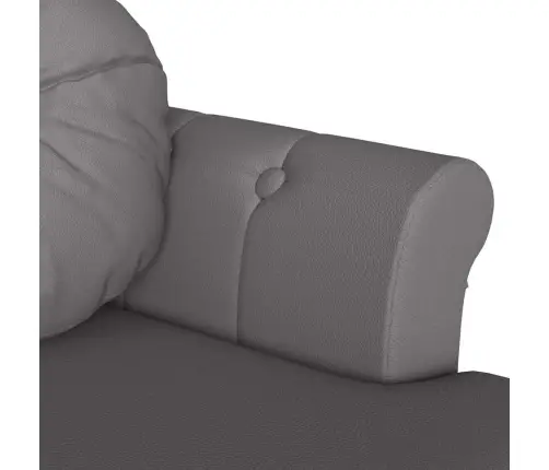 Čestafīlda Sola Pelēka 120.5 X 65 X 75 Cm Mākslīgā Āda Vidaxl