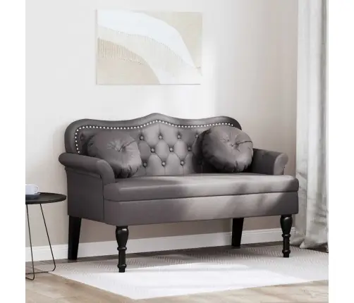 Čestafīlda Sola Pelēka 120.5 X 65 X 75 Cm Mākslīgā Āda Vidaxl