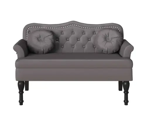 Čestafīlda Sola Pelēka 120.5 X 65 X 75 Cm Mākslīgā Āda Vidaxl