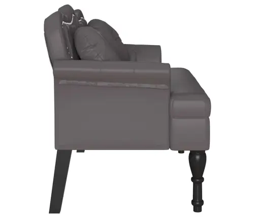 Čestafīlda Sola Pelēka 120.5 X 65 X 75 Cm Mākslīgā Āda Vidaxl