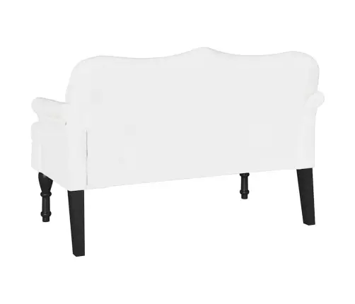 Česterfildo Suolas Balta 120,5 X 65 X 75 Cm Dirbtinė Oda