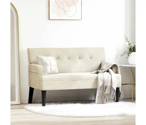 Česterfildo Suolas Kreminė 112 X 65,5 X 75 Cm Aksomas