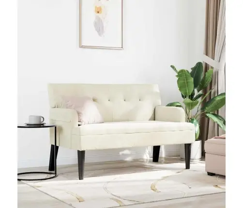 Česterfildo Suolas Kreminė 112 X 65,5 X 75 Cm Aksomas