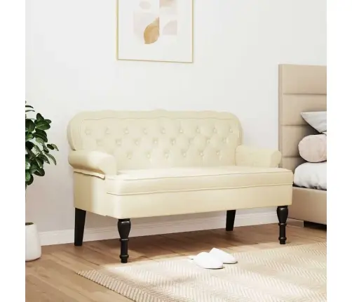 Česterfildo Suolas Kreminė 119.5 X 64.5 X 75 Cm Dirbtinė Oda