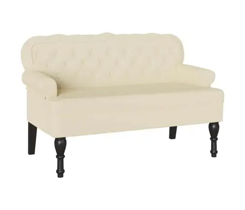 Česterfildo Suolas Kreminė 119.5 X 64.5 X 75 Cm Dirbtinė Oda