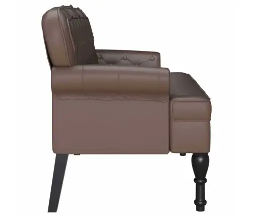 Čestafīlda Sola Brūna 119.5 X 64.5 X 75 Cm Mākslīgā Āda Vidaxl