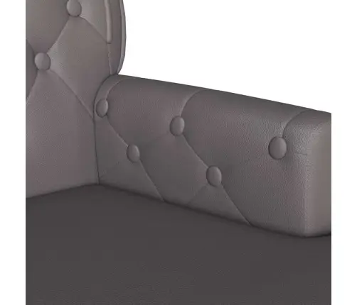 Čestafīlda Sola Pelēka 119.5 X 64.5 X 75 Cm Mākslīgā Āda Vidaxl