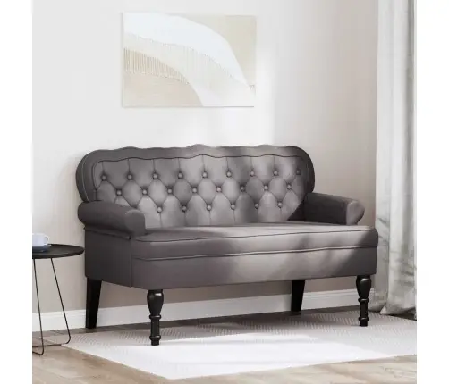 Čestafīlda Sola Pelēka 119.5 X 64.5 X 75 Cm Mākslīgā Āda Vidaxl