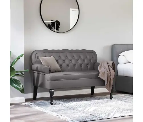 Čestafīlda Sola Pelēka 119.5 X 64.5 X 75 Cm Mākslīgā Āda Vidaxl