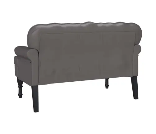 Čestafīlda Sola Pelēka 119.5 X 64.5 X 75 Cm Mākslīgā Āda Vidaxl