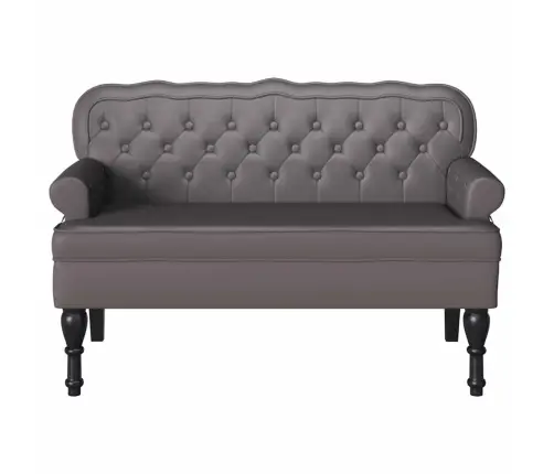 Čestafīlda Sola Pelēka 119.5 X 64.5 X 75 Cm Mākslīgā Āda Vidaxl