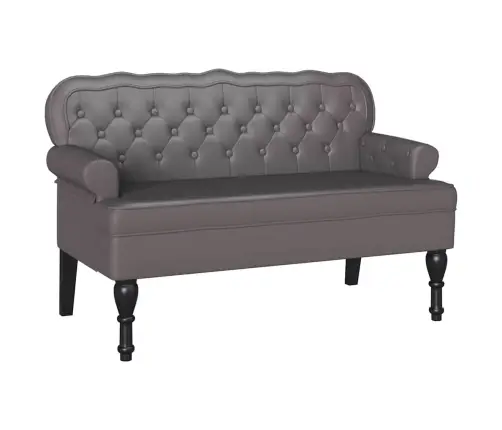 Čestafīlda Sola Pelēka 119.5 X 64.5 X 75 Cm Mākslīgā Āda Vidaxl